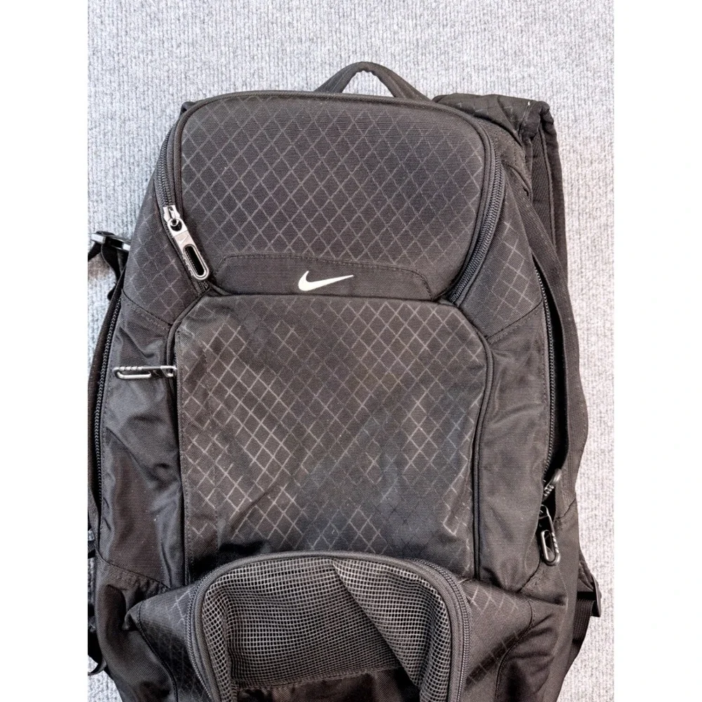 Nike Black Diamond Ripstop Backpack Laptop Travel School Bag Y2K 90s